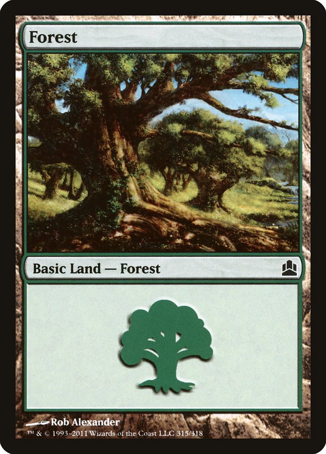 Forest (315) [Commander 2011] MTG Single Magic: The Gathering    | Red Claw Gaming
