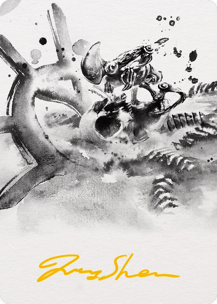 Myr Convert Art Card (Gold-Stamped Signature) [Phyrexia: All Will Be One Art Series] MTG Single Magic: The Gathering    | Red Claw Gaming