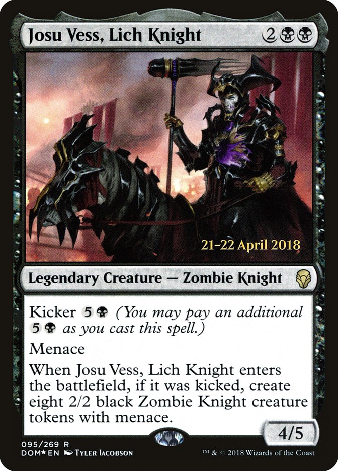 Josu Vess, Lich Knight [Dominaria Prerelease Promos] MTG Single Magic: The Gathering    | Red Claw Gaming
