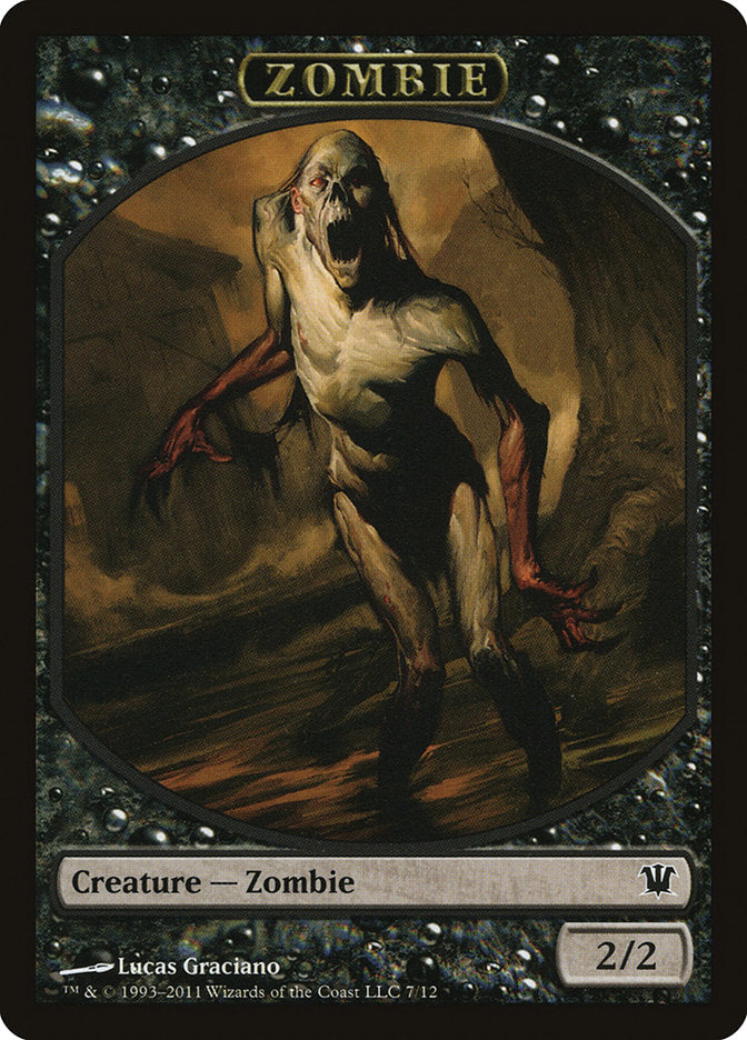 Zombie Token (7/12) [Innistrad Tokens] MTG Single Magic: The Gathering    | Red Claw Gaming