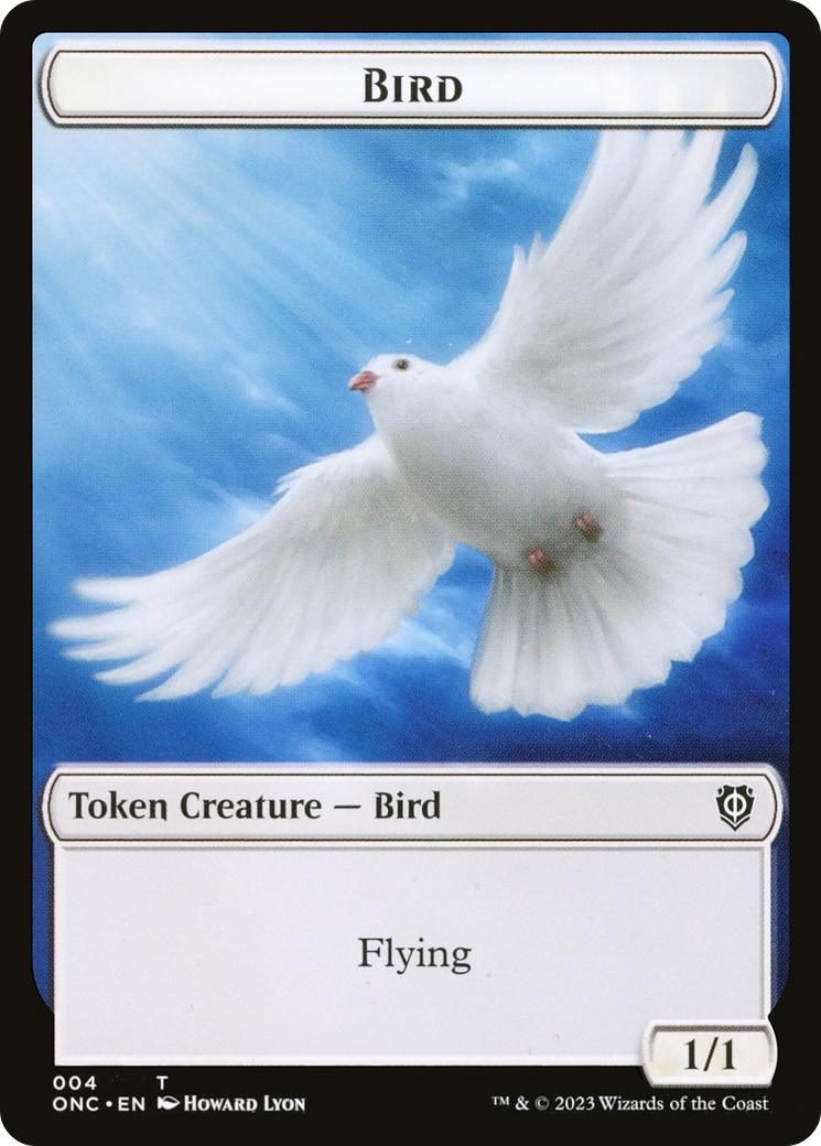 Bird // Cat Double-Sided Token [Phyrexia: All Will Be One Commander Tokens] MTG Single Magic: The Gathering    | Red Claw Gaming