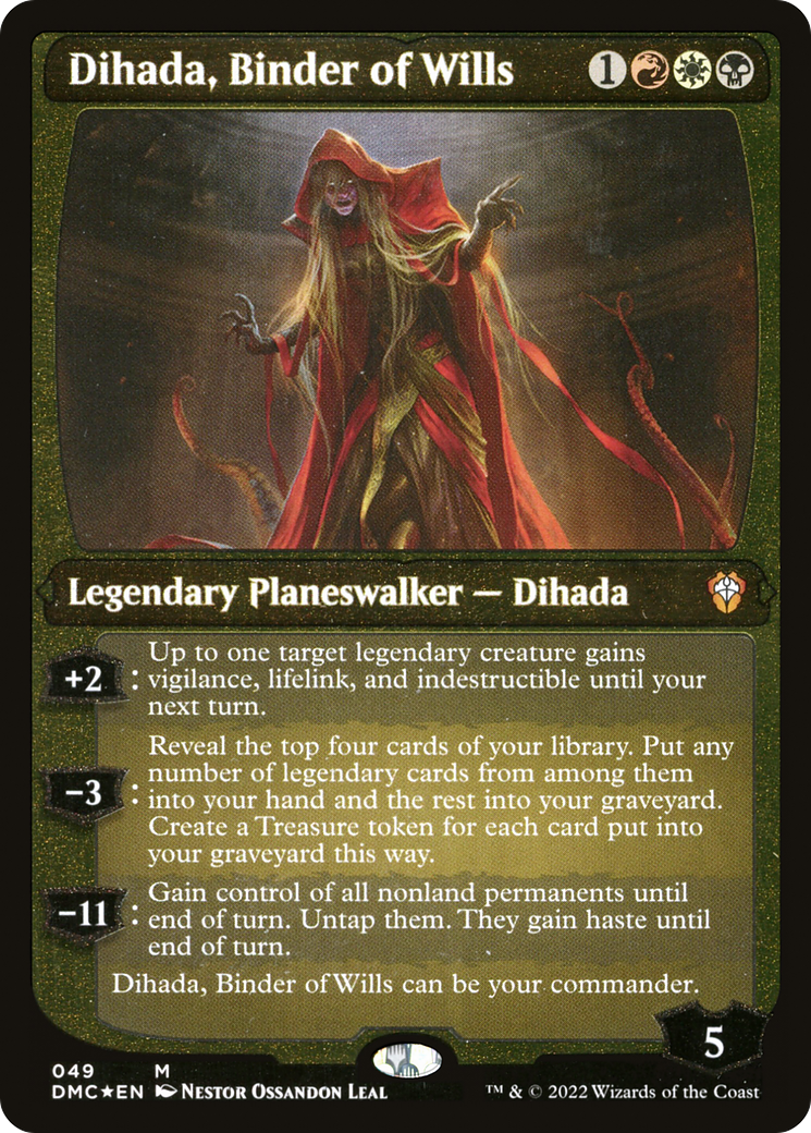 Dihada, Binder of Wills (Showcase Display Commander) [Dominaria United Commander] MTG Single Magic: The Gathering    | Red Claw Gaming