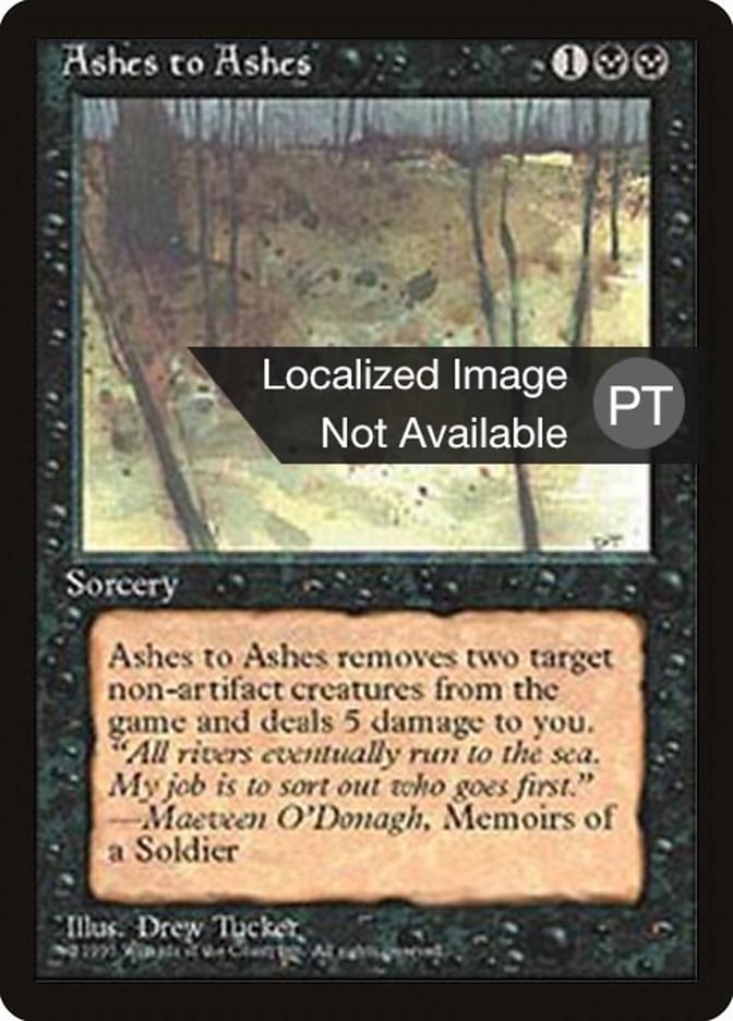 Ashes to Ashes [Fourth Edition (Foreign Black Border)] MTG Single Magic: The Gathering    | Red Claw Gaming