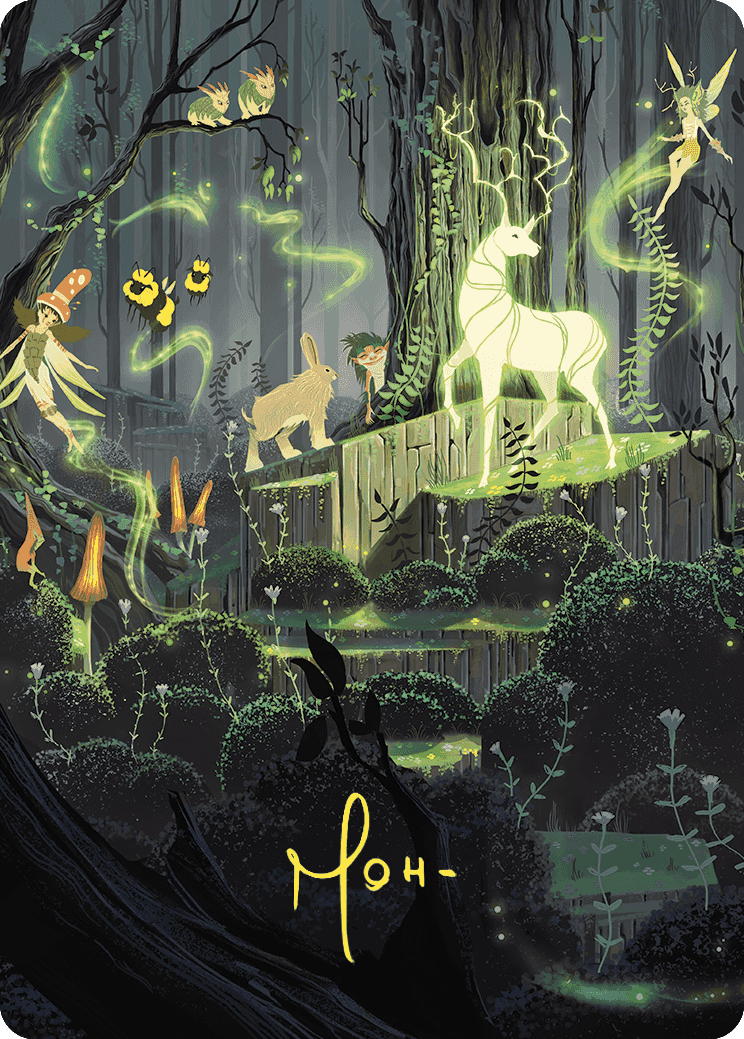 Primal Vigor Art Card (Gold-Stamped Signature) [Wilds of Eldraine Art Series] MTG Single Magic: The Gathering    | Red Claw Gaming