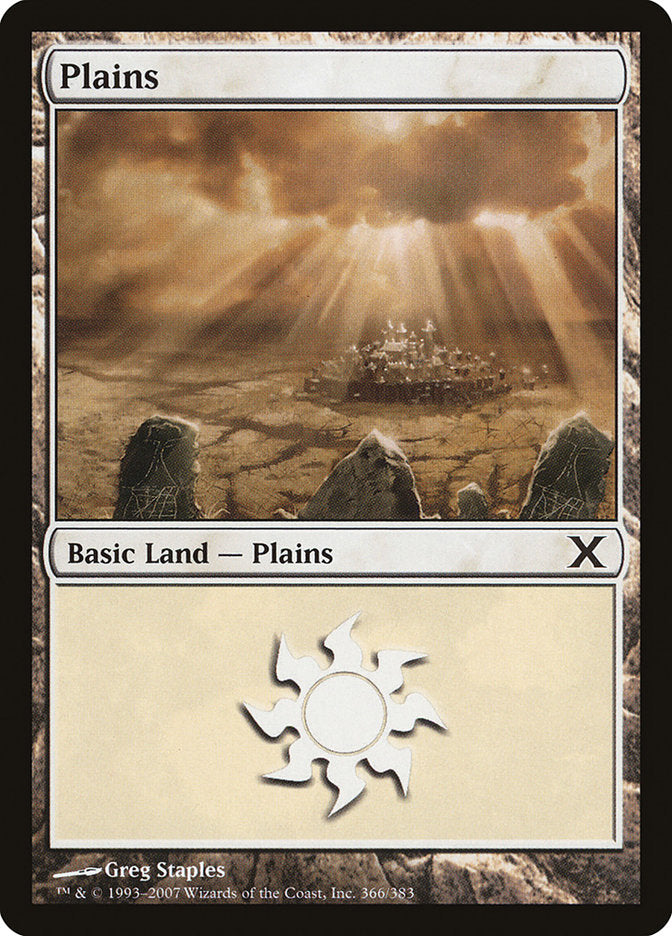 Plains (366) [Tenth Edition] MTG Single Magic: The Gathering    | Red Claw Gaming