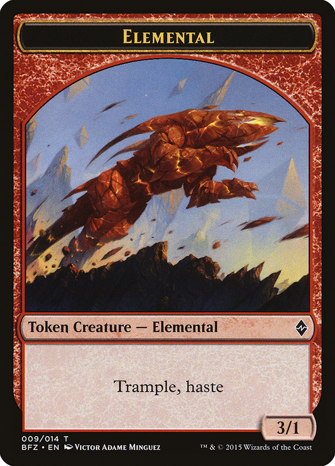 Elemental Token (009/014) [Battle for Zendikar Tokens] MTG Single Magic: The Gathering    | Red Claw Gaming