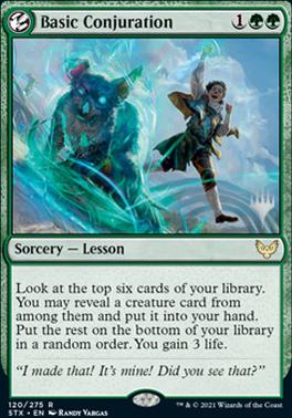 Basic Conjuration (Promo Pack) [Strixhaven: School of Mages Promos] MTG Single Magic: The Gathering    | Red Claw Gaming