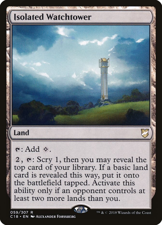 Isolated Watchtower [Commander 2018] MTG Single Magic: The Gathering    | Red Claw Gaming