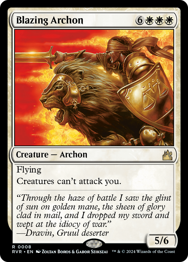 Blazing Archon [Ravnica Remastered] MTG Single Magic: The Gathering    | Red Claw Gaming