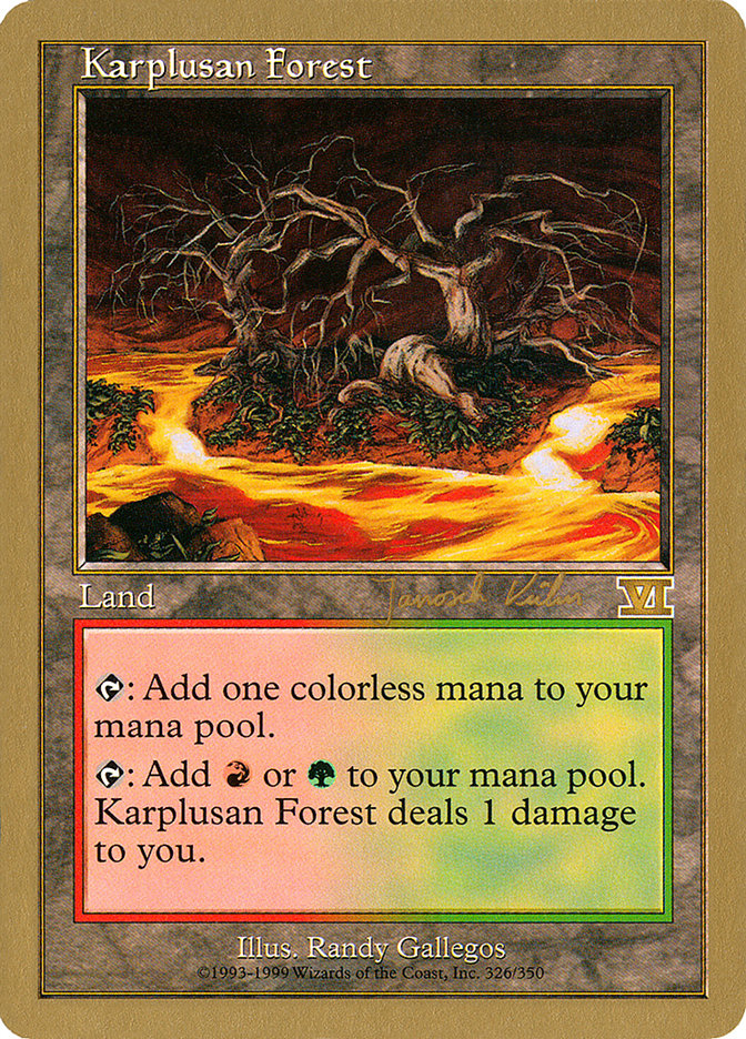 Karplusan Forest (Janosch Kuhn) [World Championship Decks 2000] MTG Single Magic: The Gathering    | Red Claw Gaming