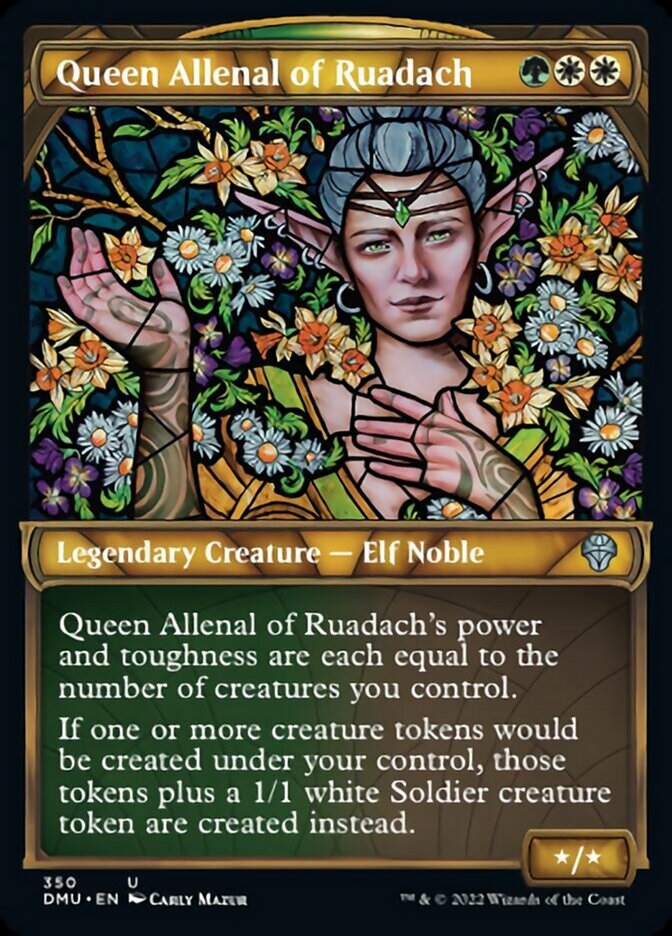 Queen Allenal of Ruadach (Showcase Textured) [Dominaria United] MTG Single Magic: The Gathering    | Red Claw Gaming