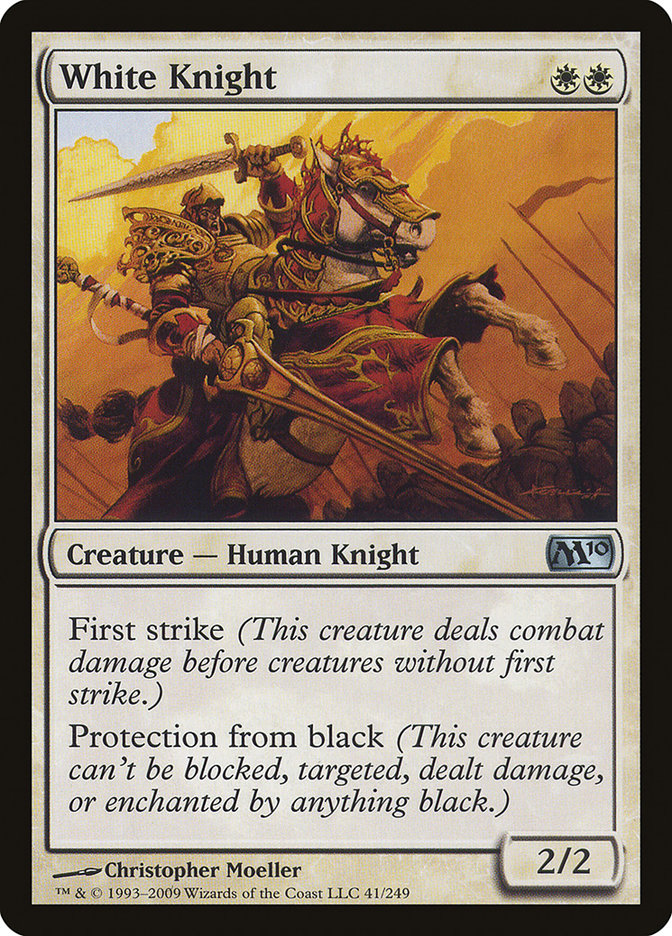 White Knight [Magic 2010] MTG Single Magic: The Gathering    | Red Claw Gaming