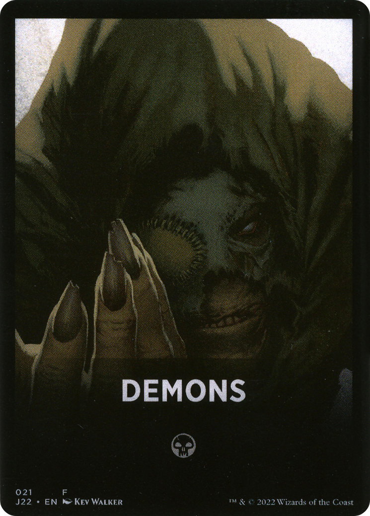 Demons Theme Card [Jumpstart 2022 Front Cards] MTG Single Magic: The Gathering    | Red Claw Gaming