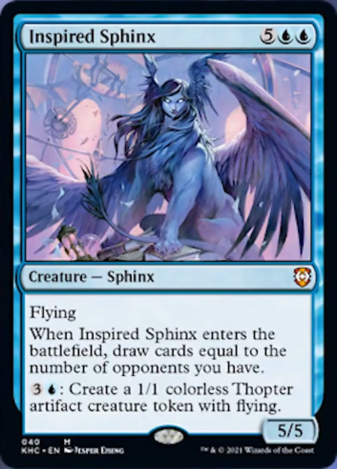 Inspired Sphinx [Kaldheim Commander] MTG Single Magic: The Gathering    | Red Claw Gaming