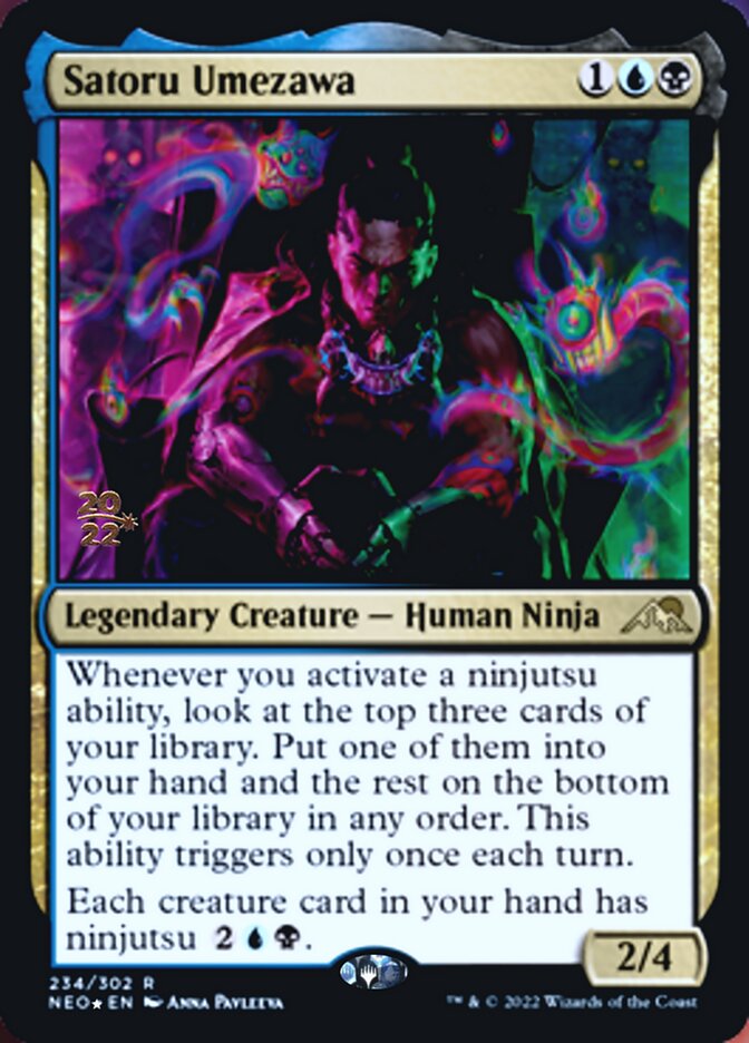 Satoru Umezawa [Kamigawa: Neon Dynasty Prerelease Promos] MTG Single Magic: The Gathering    | Red Claw Gaming