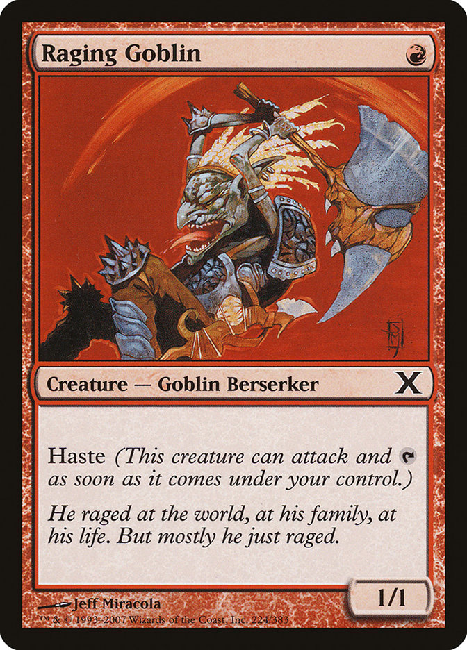 Raging Goblin [Tenth Edition] MTG Single Magic: The Gathering    | Red Claw Gaming
