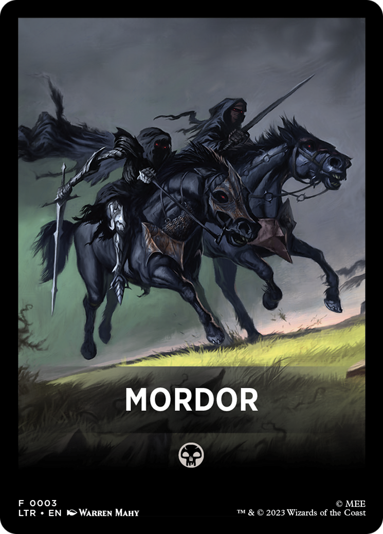 Mordor Theme Card [The Lord of the Rings: Tales of Middle-Earth Tokens] MTG Single Magic: The Gathering    | Red Claw Gaming