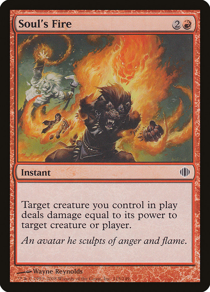 Soul's Fire [Shards of Alara] MTG Single Magic: The Gathering    | Red Claw Gaming