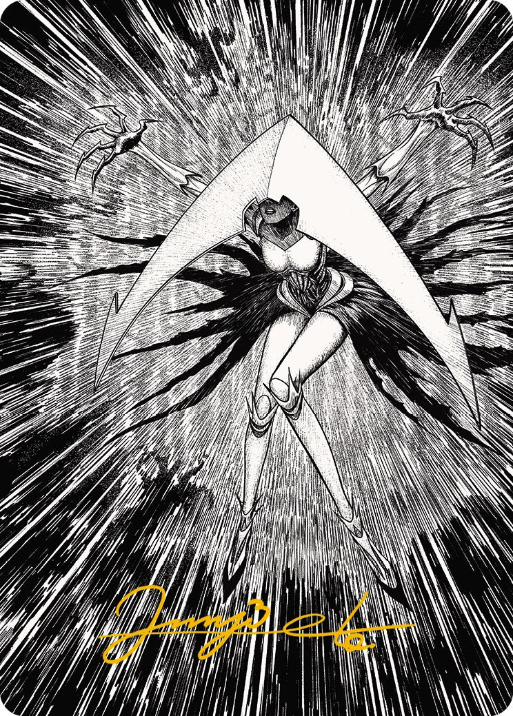 Elesh Norn, Mother of Machines 2 Art Card (Gold-Stamped Signature) [Phyrexia: All Will Be One Art Series] MTG Single Magic: The Gathering    | Red Claw Gaming