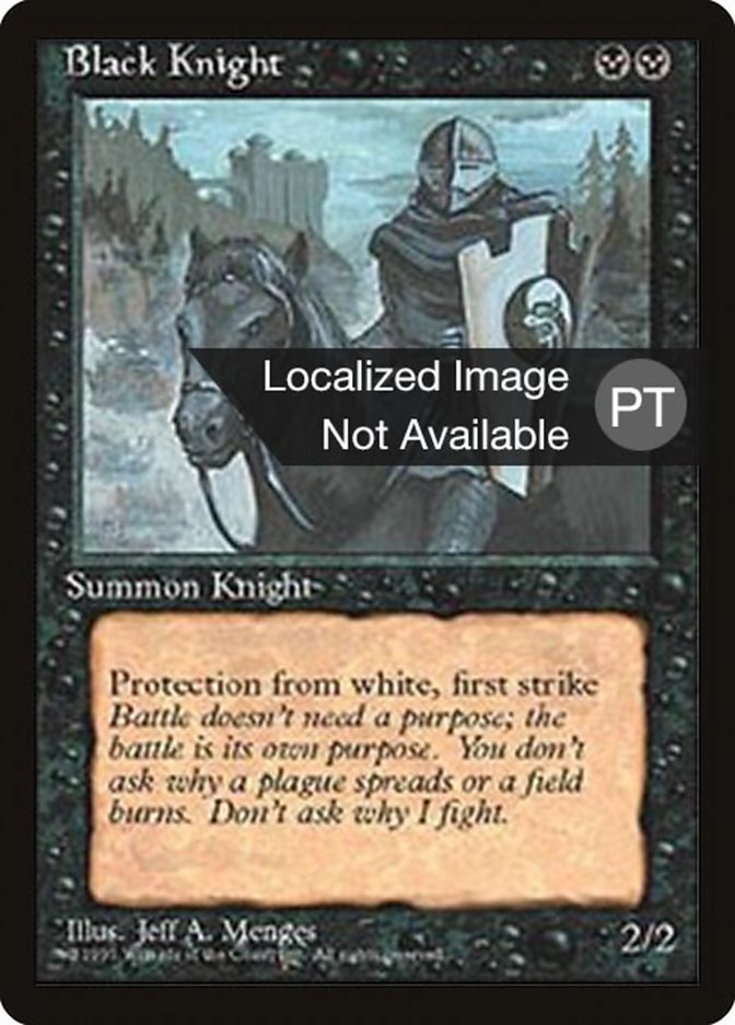 Black Knight [Fourth Edition (Foreign Black Border)] MTG Single Magic: The Gathering    | Red Claw Gaming