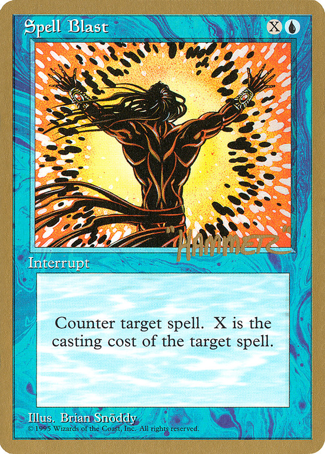 Spell Blast (Shawn "Hammer" Regnier) [Pro Tour Collector Set] MTG Single Magic: The Gathering    | Red Claw Gaming