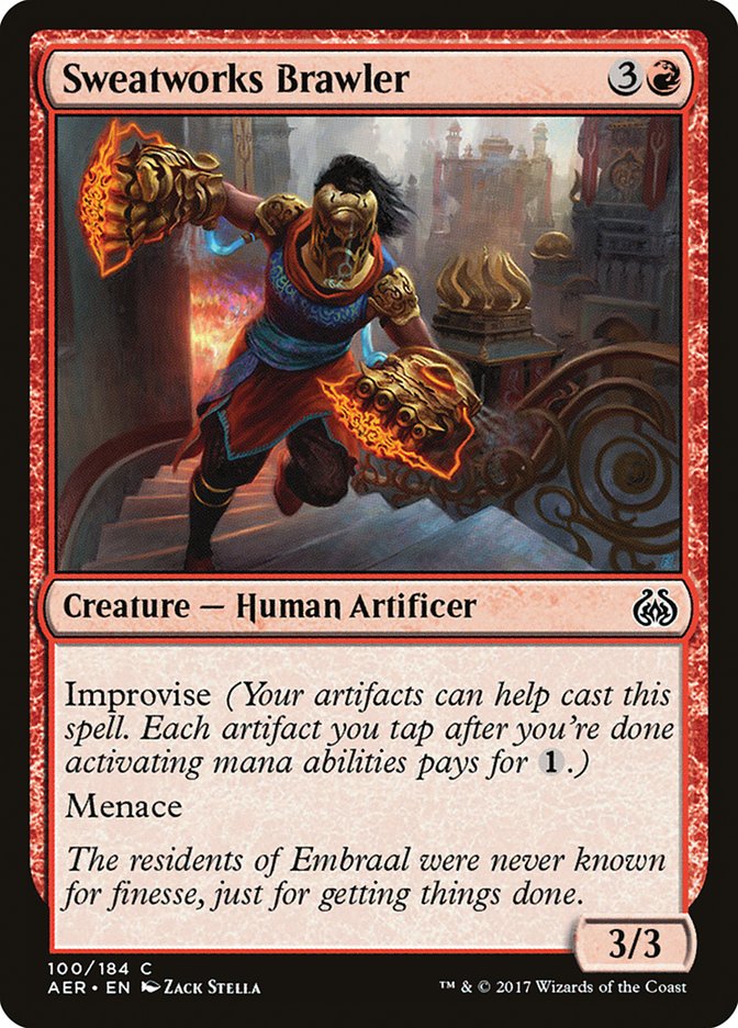Sweatworks Brawler [Aether Revolt] MTG Single Magic: The Gathering    | Red Claw Gaming