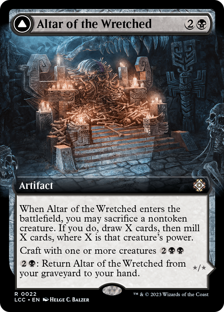 Altar of the Wretched // Wretched Bonemass (Extended Art) [The Lost Caverns of Ixalan Commander] MTG Single Magic: The Gathering    | Red Claw Gaming