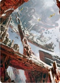 Mountain 3 Art Card [Zendikar Rising Art Series] MTG Single Magic: The Gathering    | Red Claw Gaming