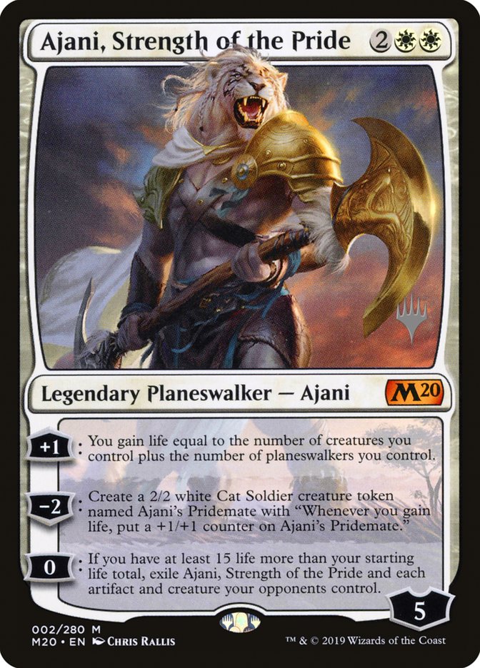 Ajani, Strength of the Pride (Promo Pack) [Core Set 2020 Promos] MTG Single Magic: The Gathering    | Red Claw Gaming