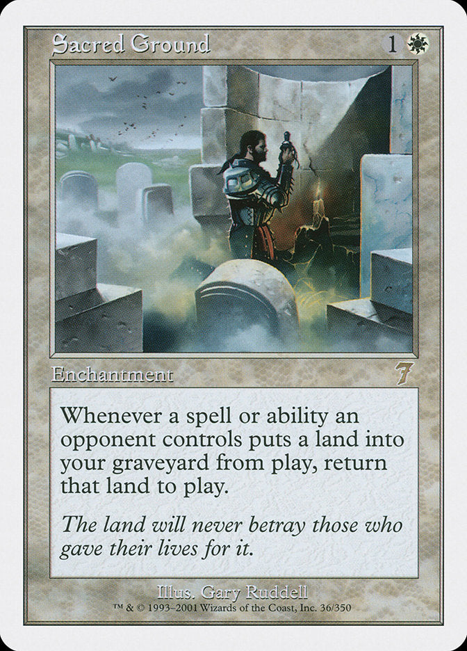 Sacred Ground [Seventh Edition] MTG Single Magic: The Gathering    | Red Claw Gaming