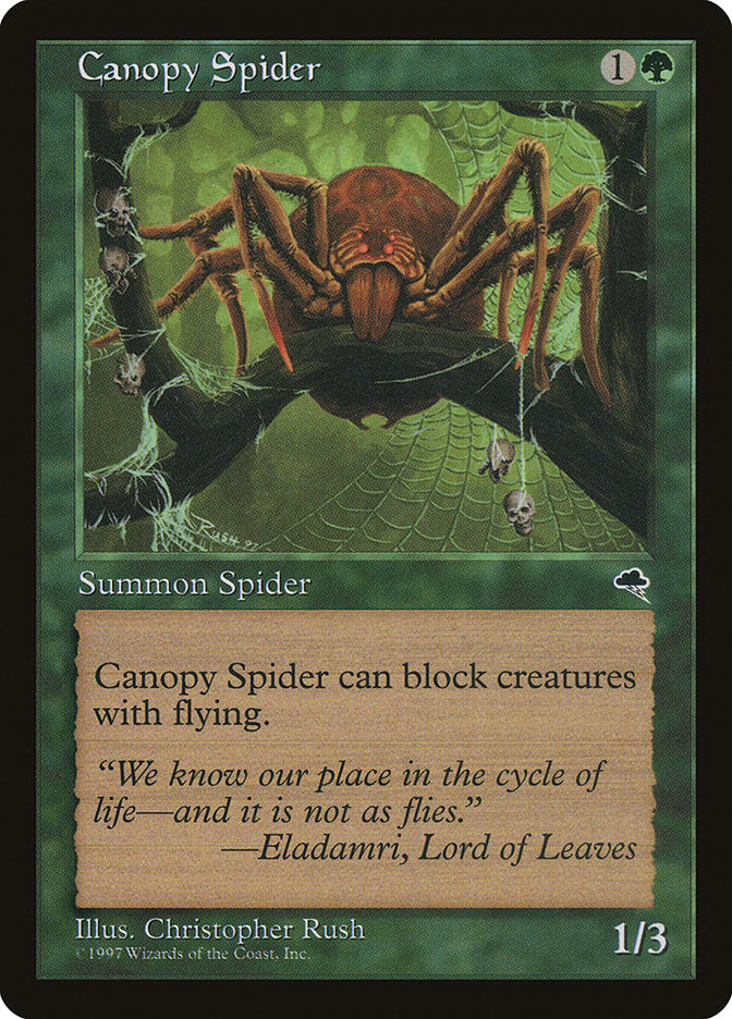 Canopy Spider [Tempest] MTG Single Magic: The Gathering    | Red Claw Gaming