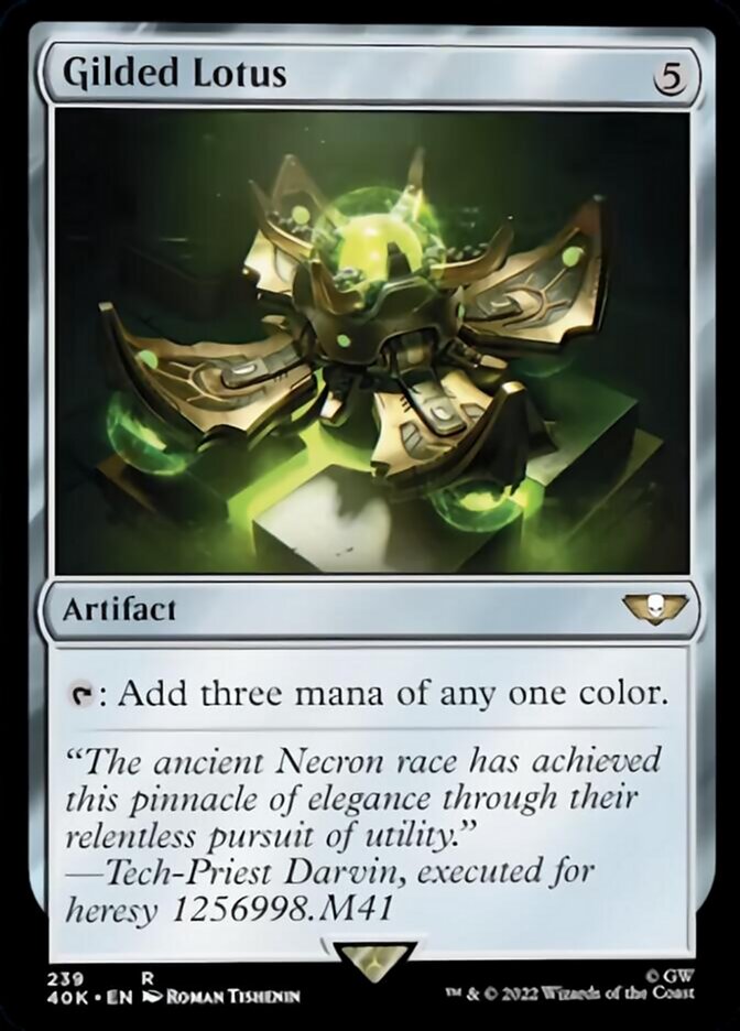 Gilded Lotus (Surge Foil) [Warhammer 40,000] MTG Single Magic: The Gathering    | Red Claw Gaming