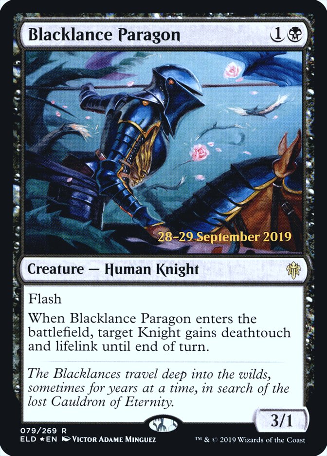 Blacklance Paragon [Throne of Eldraine Prerelease Promos] MTG Single Magic: The Gathering    | Red Claw Gaming