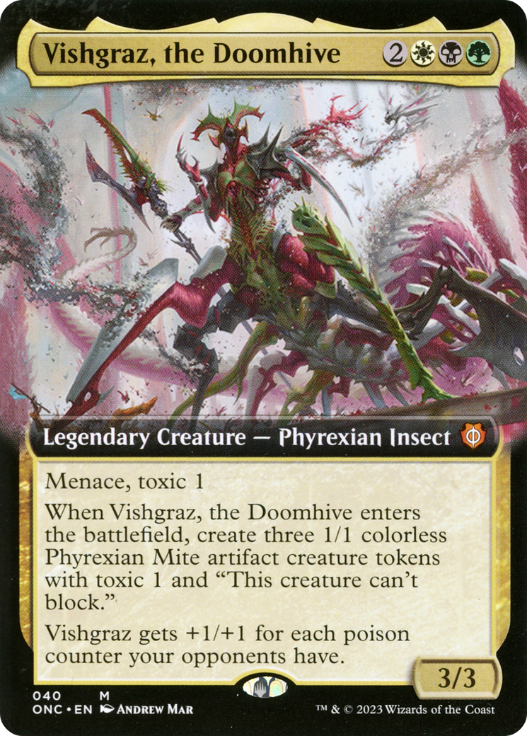 Vishgraz, the Doomhive (Extended Art) [Phyrexia: All Will Be One Commander] MTG Single Magic: The Gathering    | Red Claw Gaming