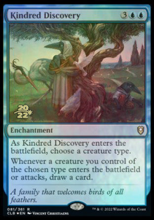 Kindred Discovery [Commander Legends: Battle for Baldur's Gate Prerelease Promos] MTG Single Magic: The Gathering    | Red Claw Gaming