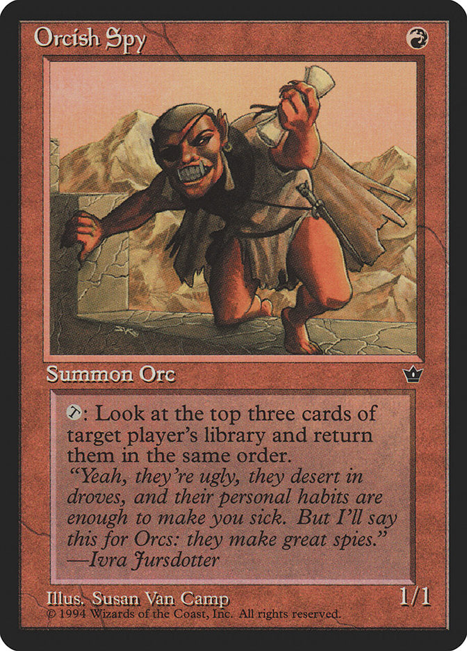 Orcish Spy (Susan Van Camp) [Fallen Empires] MTG Single Magic: The Gathering    | Red Claw Gaming