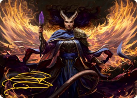 Farideh, Devil's Chosen Art Card (Gold-Stamped Signature) [Dungeons & Dragons: Adventures in the Forgotten Realms Art Series] MTG Single Magic: The Gathering    | Red Claw Gaming