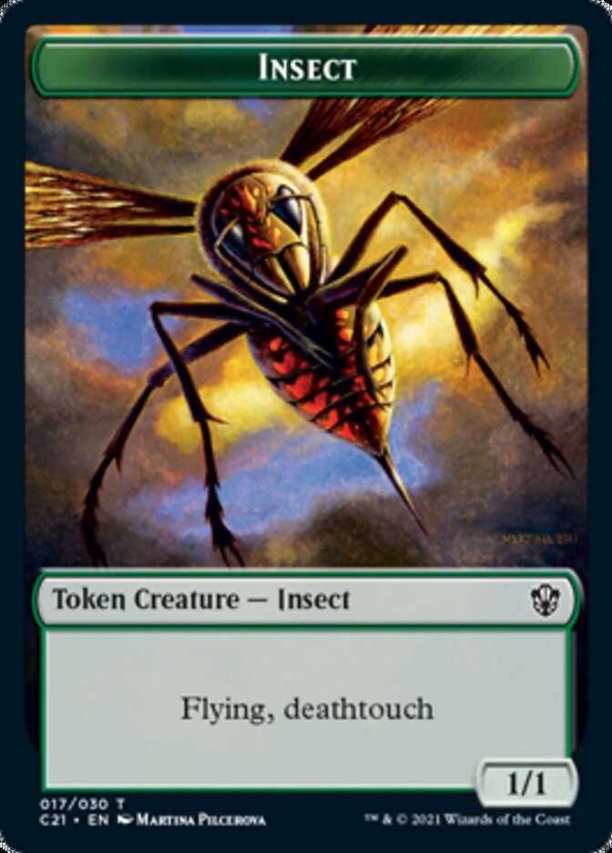 Beast (011) // Insect Double-Sided Token [Commander 2021 Tokens] MTG Single Magic: The Gathering    | Red Claw Gaming
