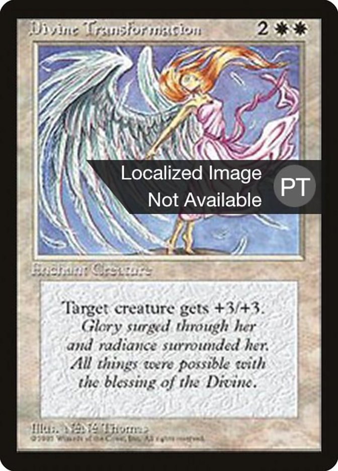Divine Transformation [Fourth Edition (Foreign Black Border)] MTG Single Magic: The Gathering    | Red Claw Gaming