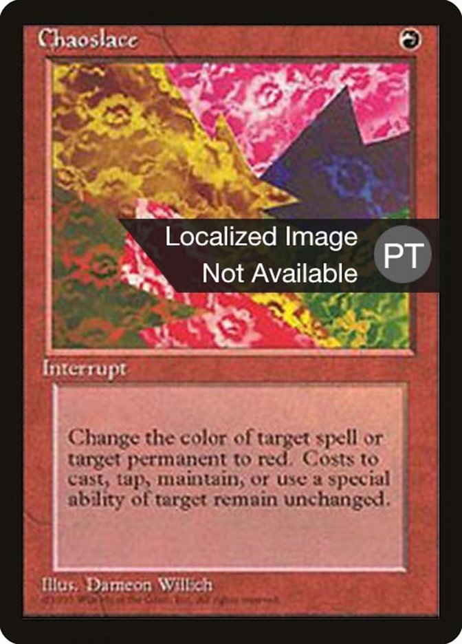 Chaoslace [Fourth Edition (Foreign Black Border)] MTG Single Magic: The Gathering    | Red Claw Gaming