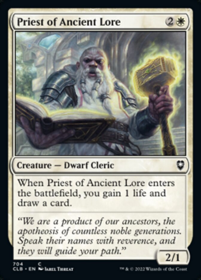 Priest of Ancient Lore [Commander Legends: Battle for Baldur's Gate] MTG Single Magic: The Gathering    | Red Claw Gaming