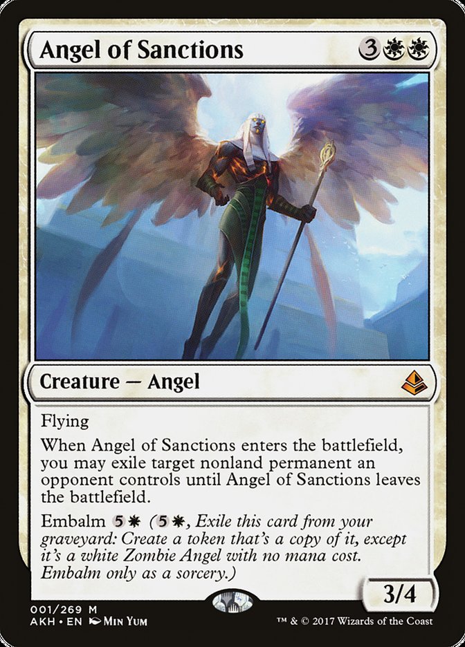 Angel of Sanctions [Amonkhet] MTG Single Magic: The Gathering    | Red Claw Gaming