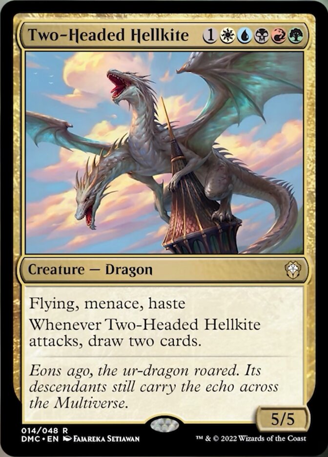 Two-Headed Hellkite [Dominaria United Commander] MTG Single Magic: The Gathering    | Red Claw Gaming