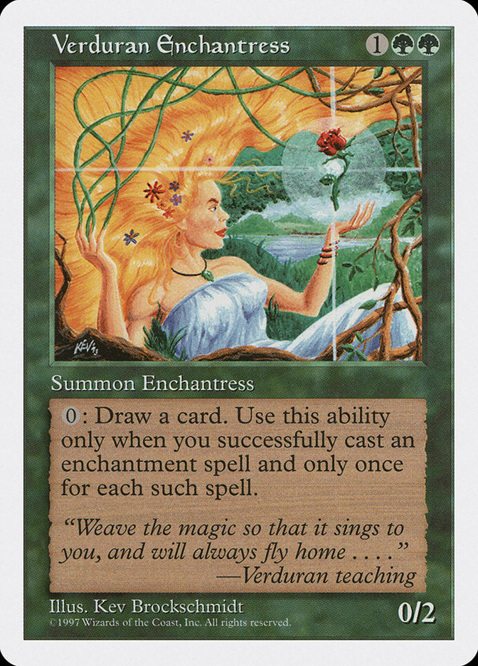 Verduran Enchantress [Fifth Edition] MTG Single Magic: The Gathering    | Red Claw Gaming