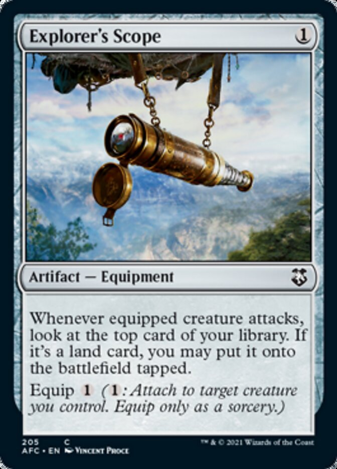 Explorer's Scope [Dungeons & Dragons: Adventures in the Forgotten Realms Commander] MTG Single Magic: The Gathering    | Red Claw Gaming