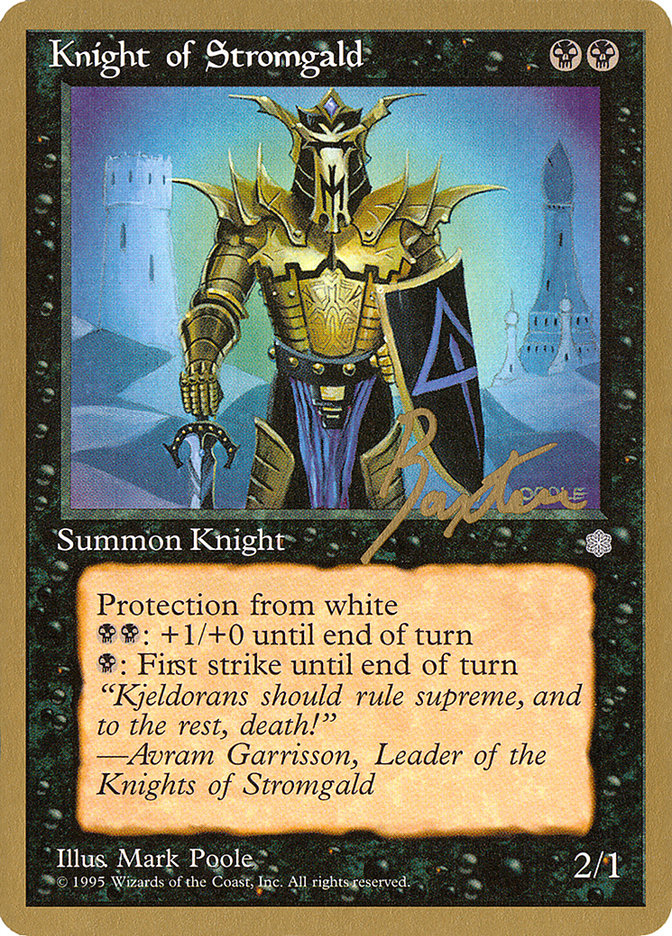 Knight of Stromgald (George Baxter) [Pro Tour Collector Set] MTG Single Magic: The Gathering    | Red Claw Gaming