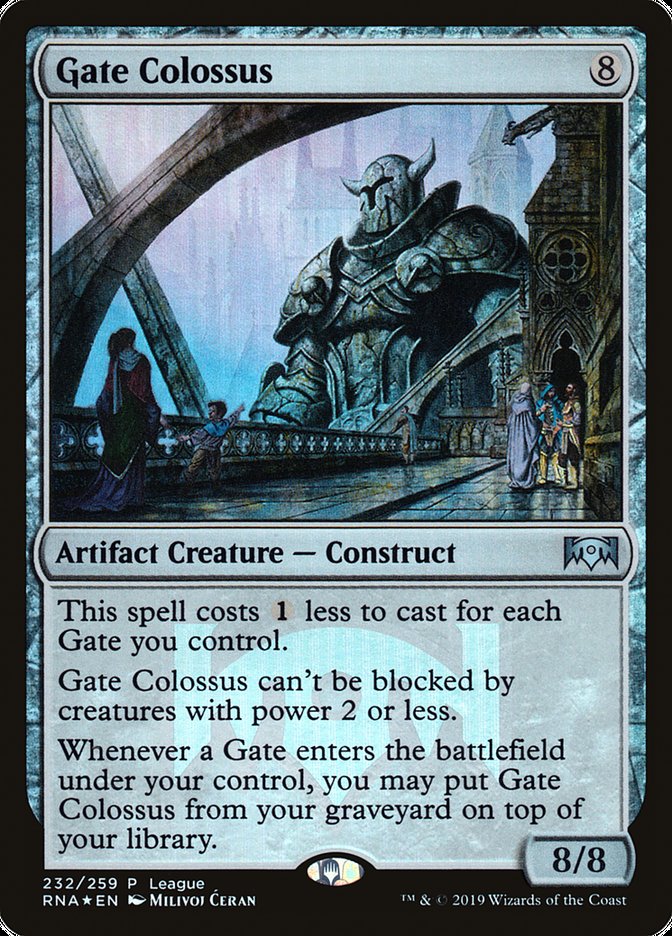 Gate Colossus (League) [Ravnica Allegiance Promos] MTG Single Magic: The Gathering    | Red Claw Gaming