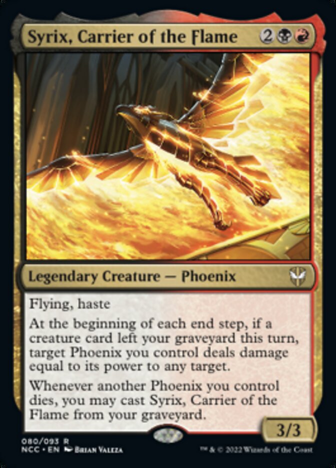 Syrix, Carrier of the Flame [Streets of New Capenna Commander] MTG Single Magic: The Gathering    | Red Claw Gaming