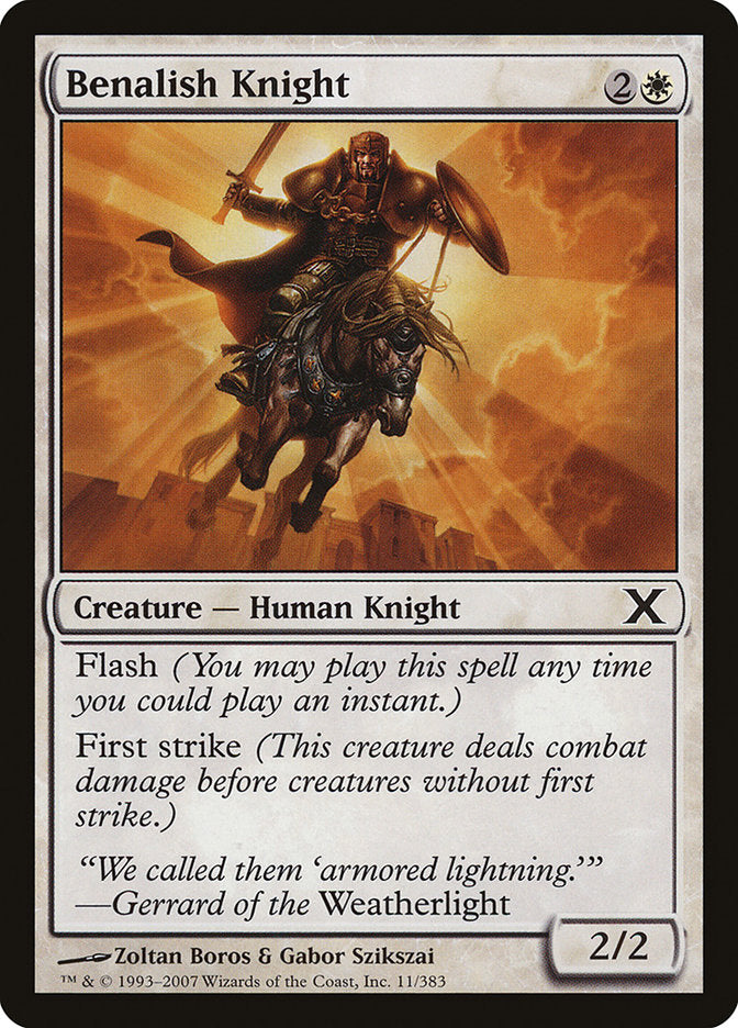 Benalish Knight [Tenth Edition] MTG Single Magic: The Gathering    | Red Claw Gaming