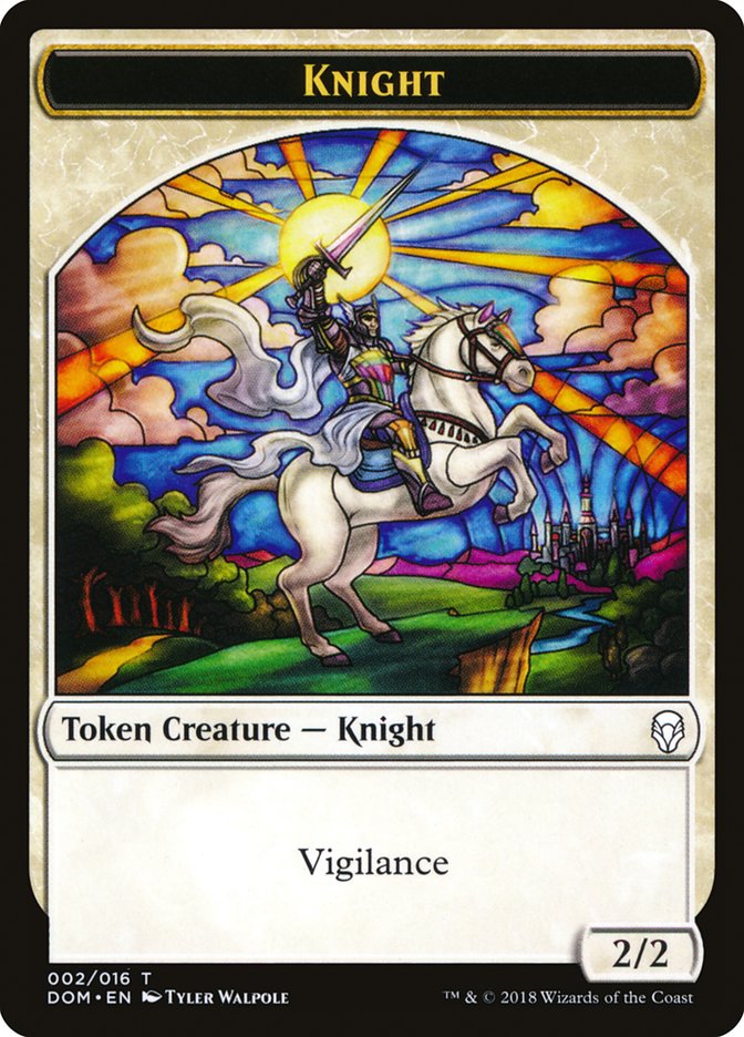 Knight Token (002/016) [Dominaria Tokens] MTG Single Magic: The Gathering    | Red Claw Gaming